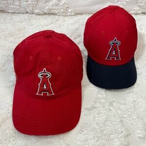 NEW ERA Los Angeles Angles Baseball Cap Lot of 2 Daddy and Me Fan Gear Game Day